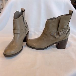 Guess Leather Studded Motorcycle Boots